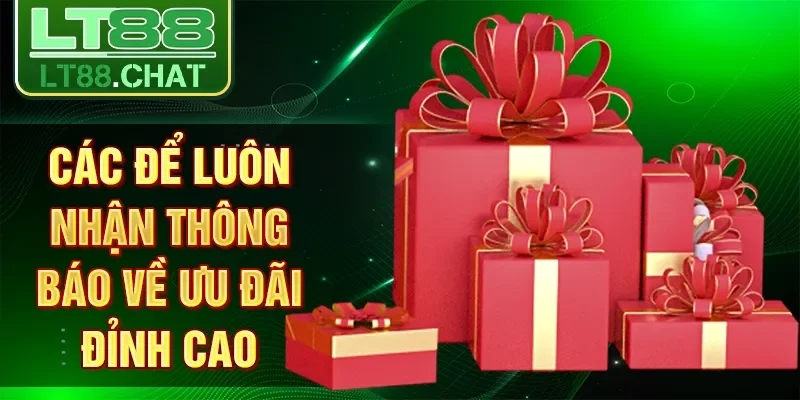 Các để luôn nhận thông báo về ưu đãi đỉnh cao